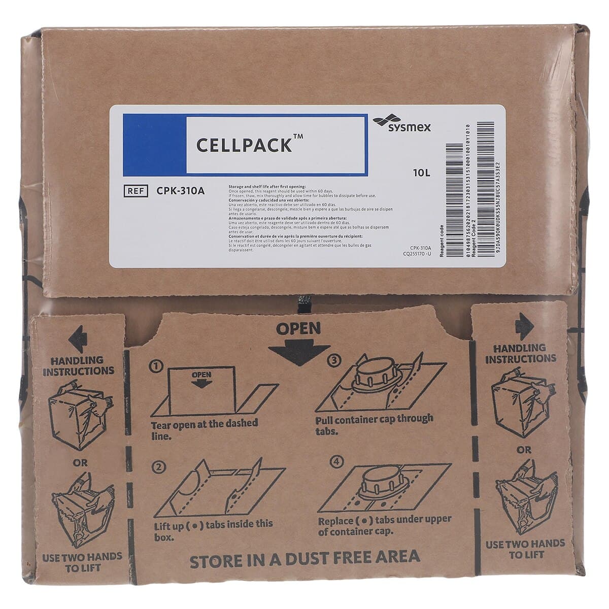 Sysmex Cellpack Reagent, 10L, For Sysmex Hematology Analyzers thumbnail 2