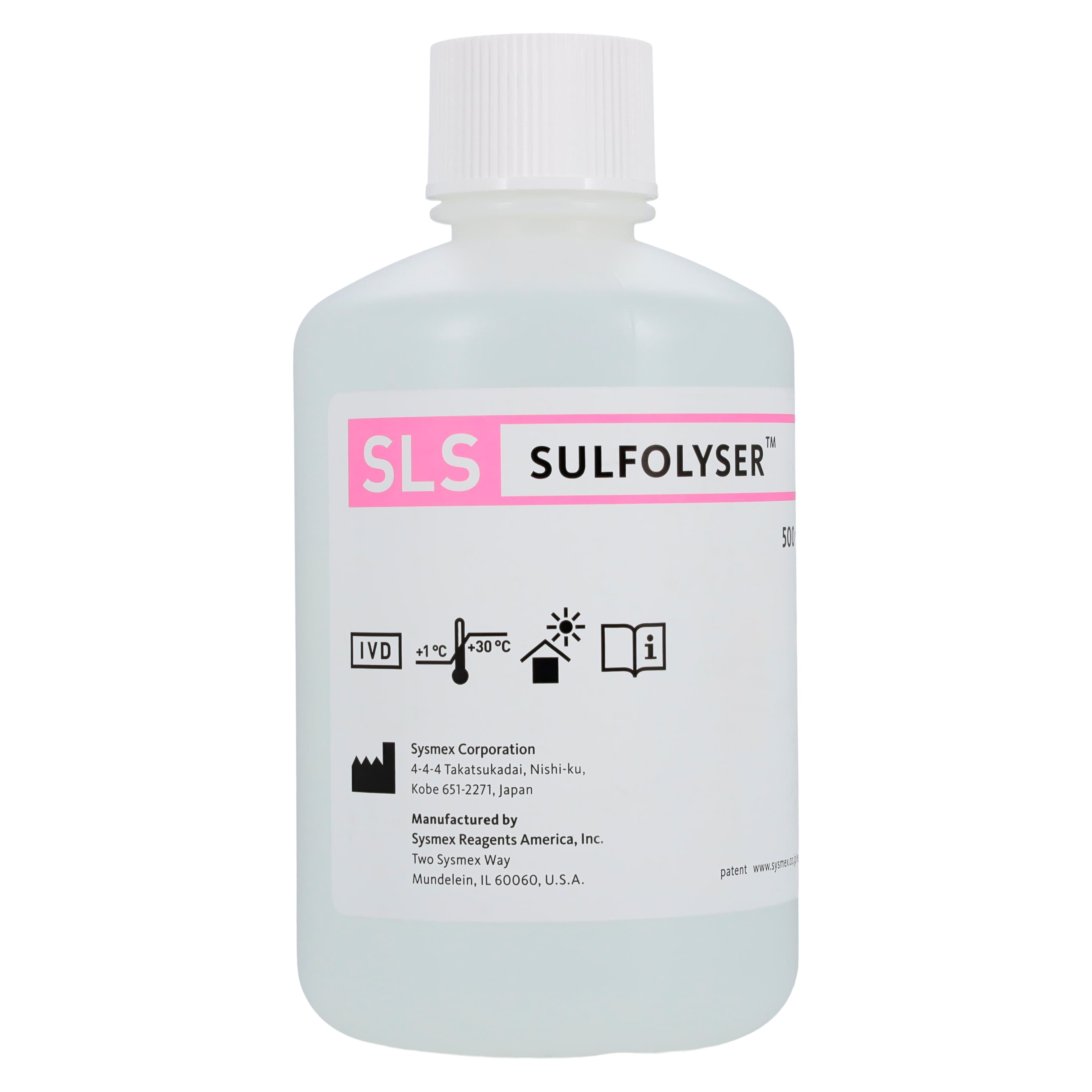 Sysmex Sulfolyser Reagent, 3 x 500 mL Bottles per Box thumbnail 2