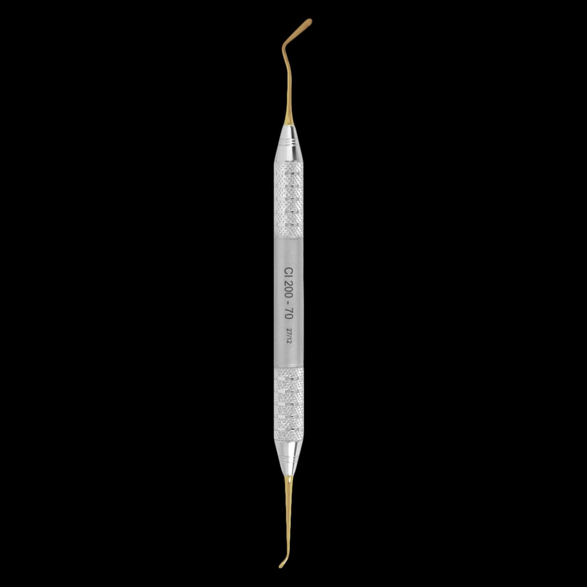 Woodson 2 Titanium Nitride Composite Placement Instrument, Double End, 440A Stainless Steel, Each, CI200-70 - Woodson 2 Titanium Nitride Instrument - Image 1