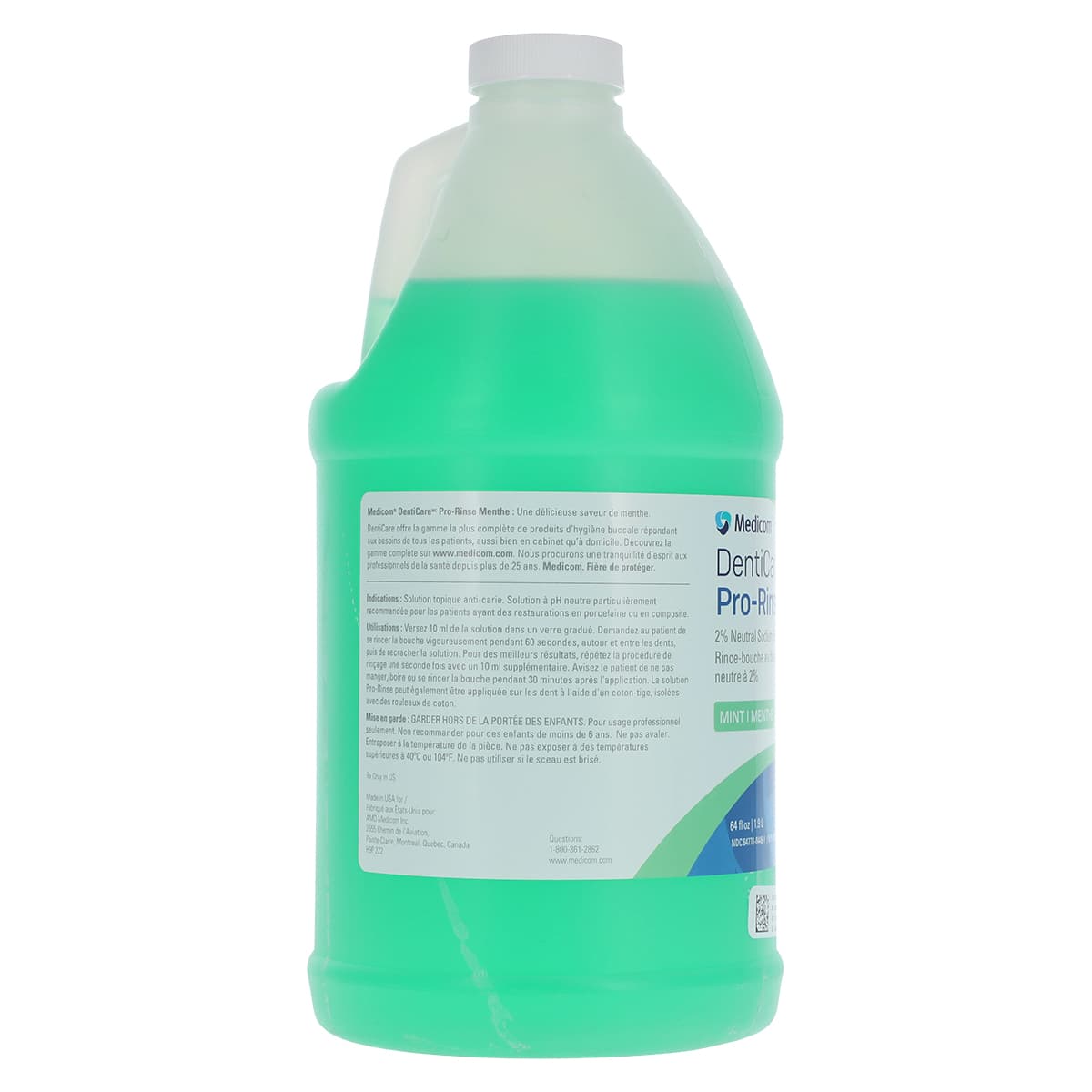 DentiCare Pro-Rinse 2% Neutral Sodium Fluoride Rinse, Mint, 64 oz (2 L) Bottle with Pump, 10044-M thumbnail 3