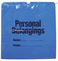 Medegen Patient Belonging Bag, Black Print, 20x20x4" - Patient Belonging Bag Blk Prnt - Image 1