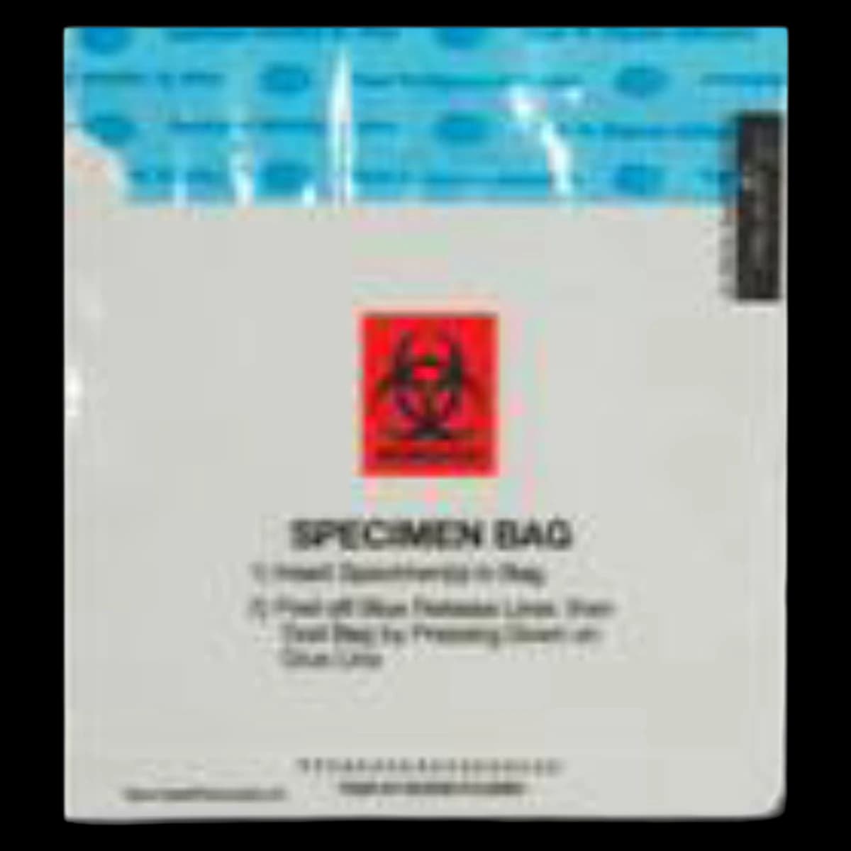 Speci-Gard Specimen Transport Bag, 6x6" Clear, Press & Close, 2-Wall with Pocket, 2000/Case - Specimen Bag Biohazard 1Pckt - Image 1