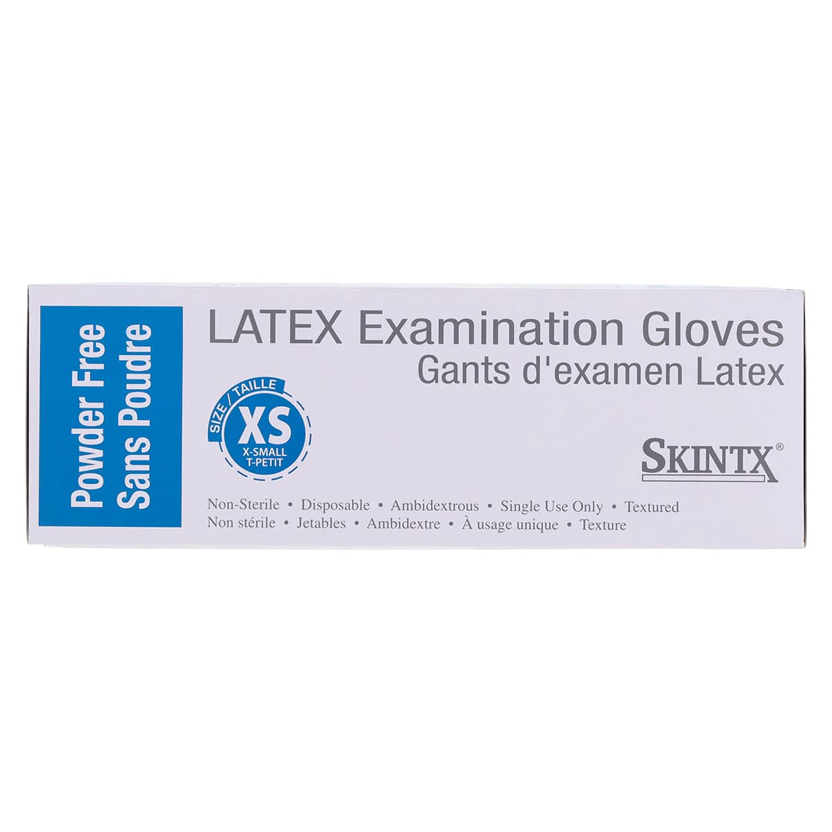 SkinTX Latex Exam Gloves, Powder Free, Non-Sterile, X-Small, White thumbnail 5