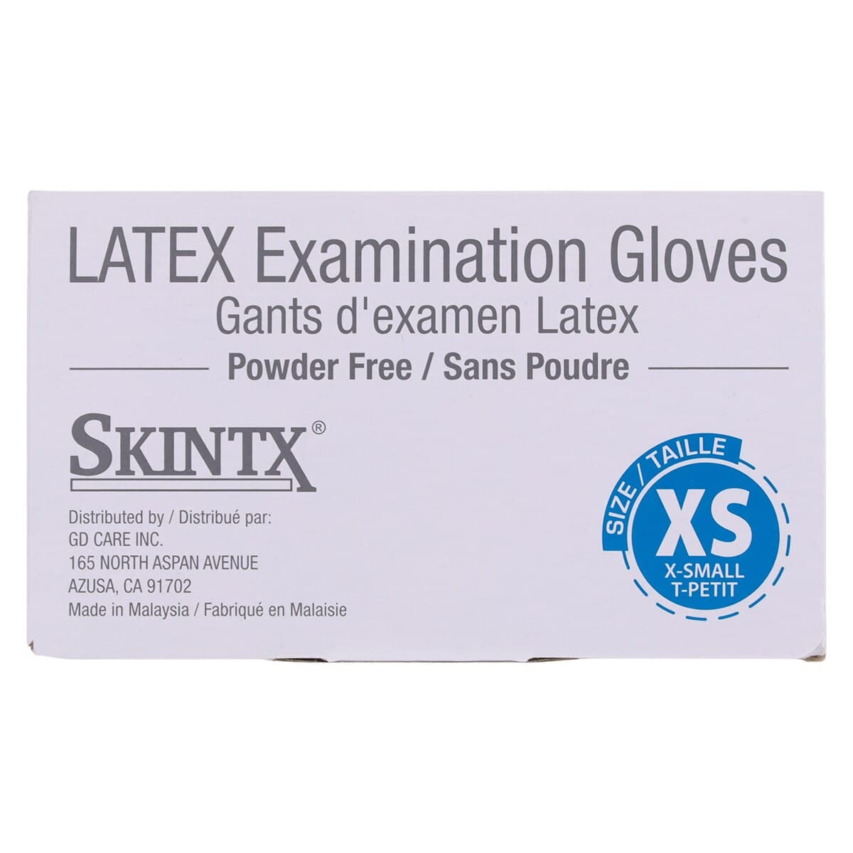 SkinTX Latex Exam Gloves, Powder Free, Non-Sterile, X-Small, White thumbnail 6