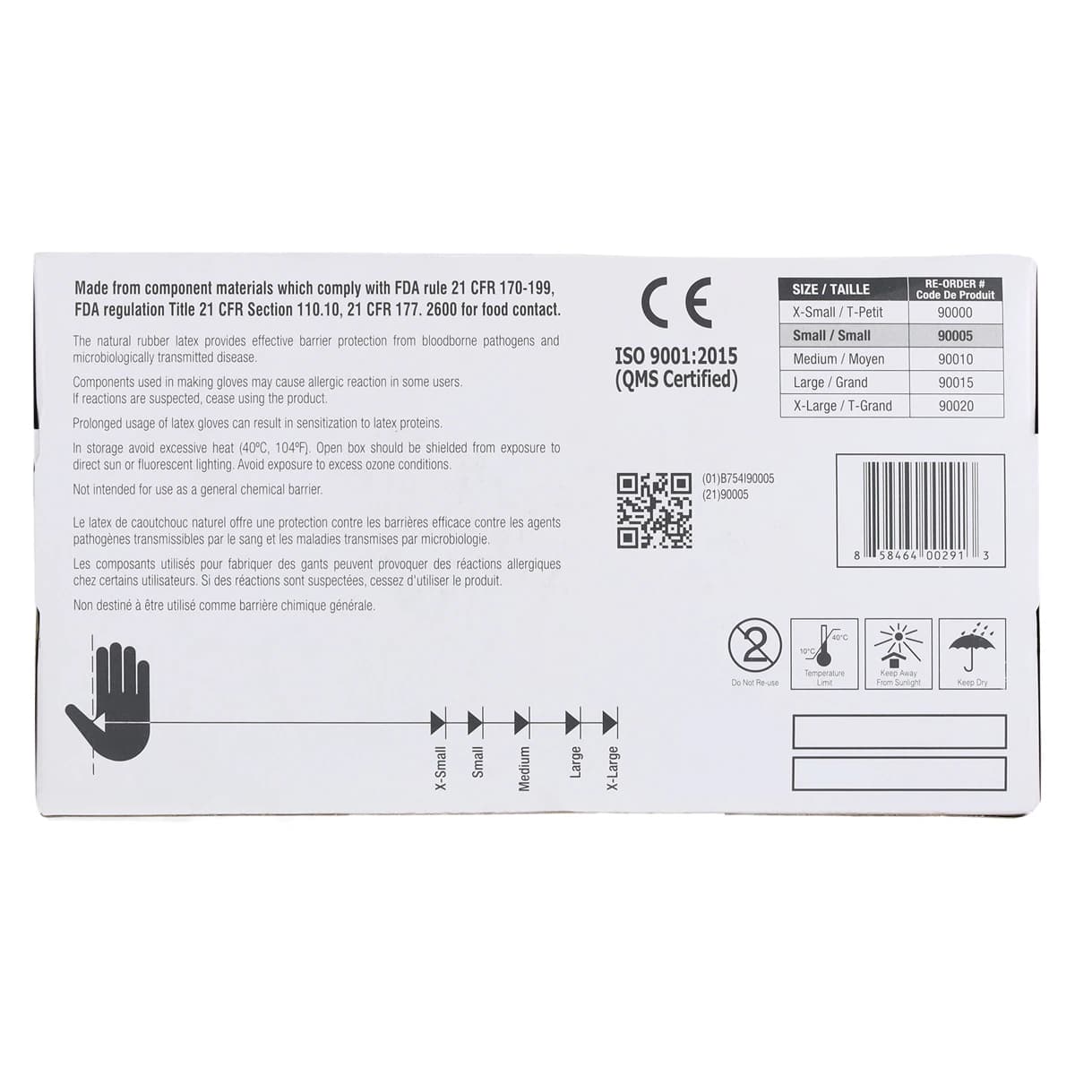 TG Medical SkinTX Latex Exam Gloves, Powder Free, Textured, Small, White, Non-Sterile thumbnail 7