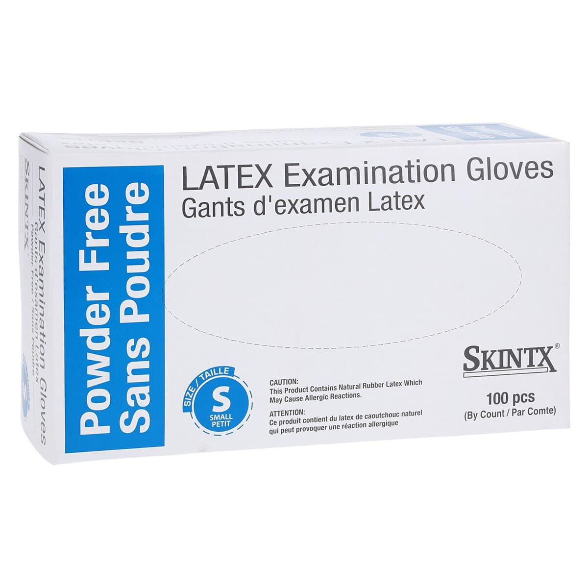 TG Medical SkinTX Latex Exam Gloves, Powder Free, Textured, Small, White, Non-Sterile thumbnail 4