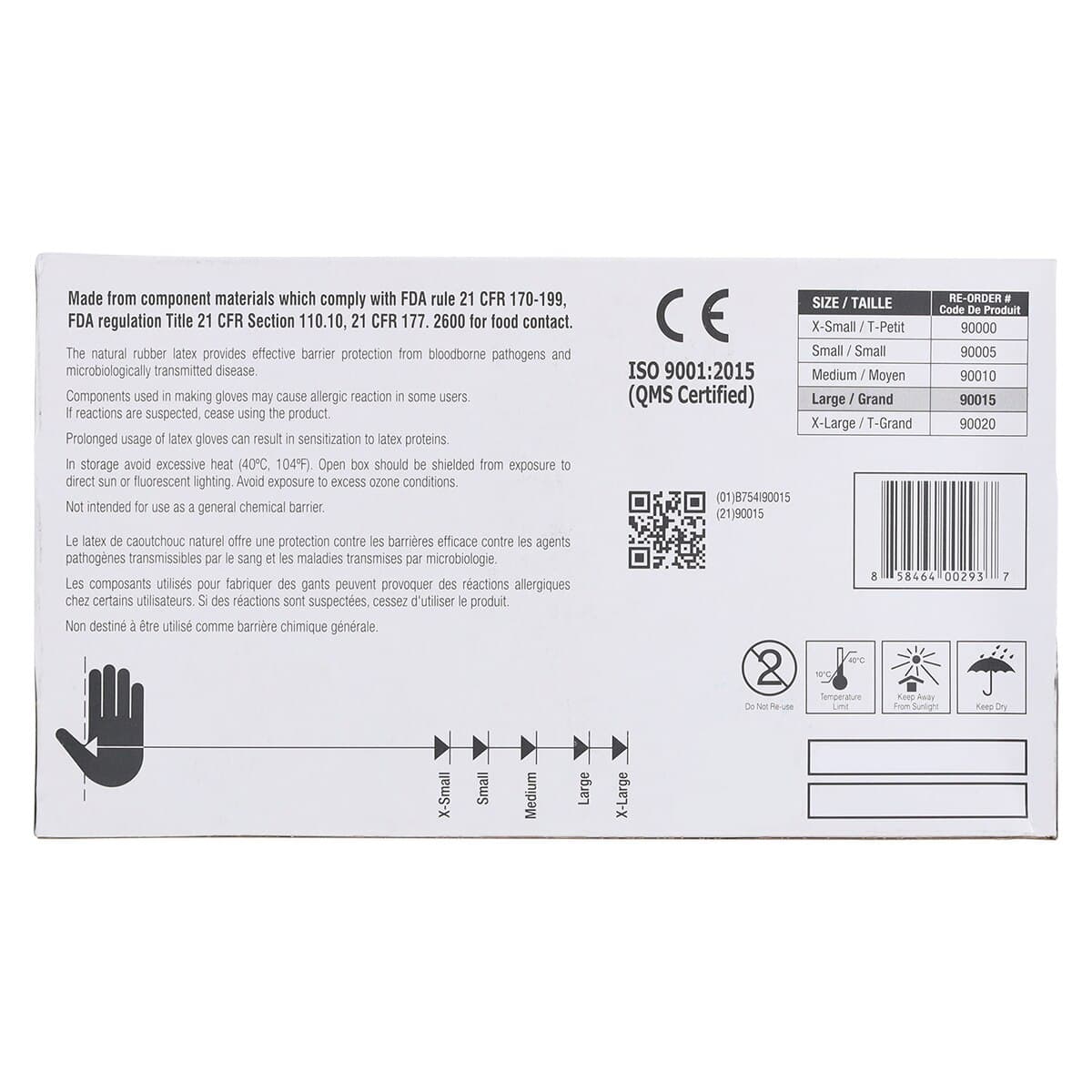 TG Medical SkinTX Latex Examination Gloves, Powder Free, Textured, Large, White, Non-Sterile thumbnail 7