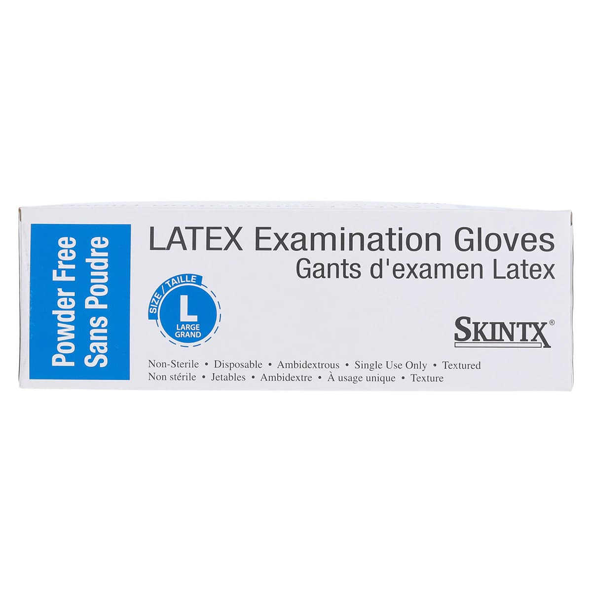 TG Medical SkinTX Latex Examination Gloves, Powder Free, Textured, Large, White, Non-Sterile thumbnail 5