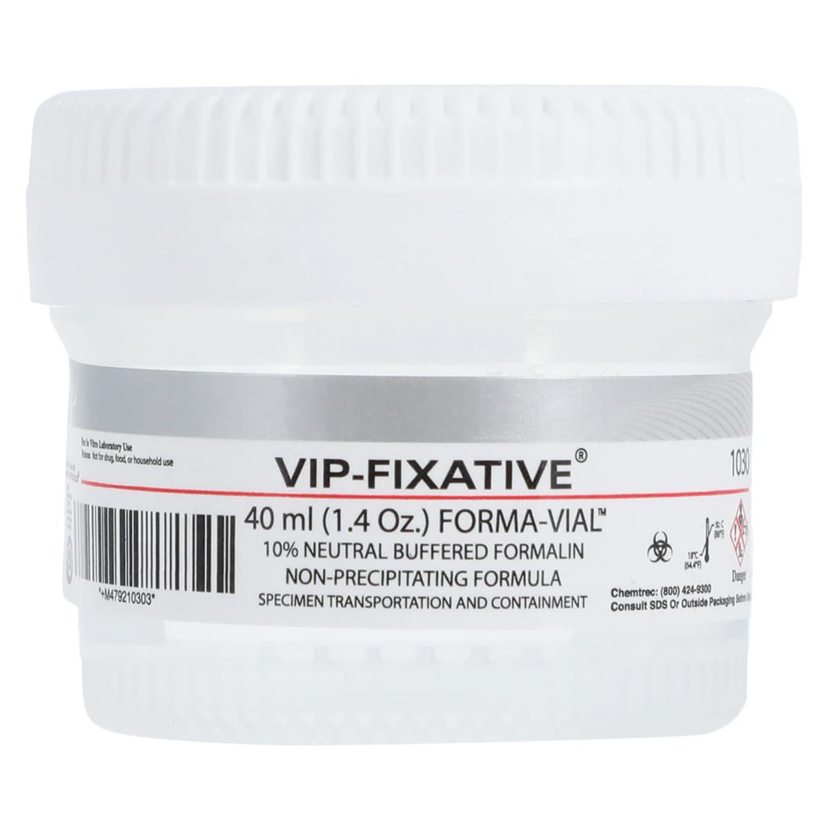 Sci Gen Inc Formalin Neutral Buffer Prefilled Solution, 10% Neutral Buffered Formalin, 40 mL, 98/Case - Formalin Neutral Buffer Prefil - Image 1