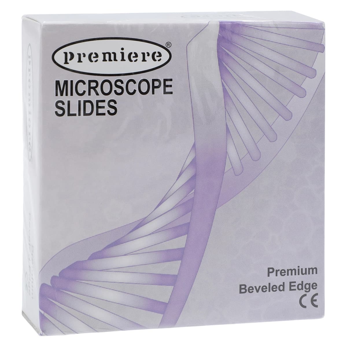 C&A Scientific Frosted Microscope Slides, 3x1", Double-Sided Frosted, Beveled Edges, Clipped Corners, White, 72/Box - Slide Frosted 2-Side Bevelled - Image 1