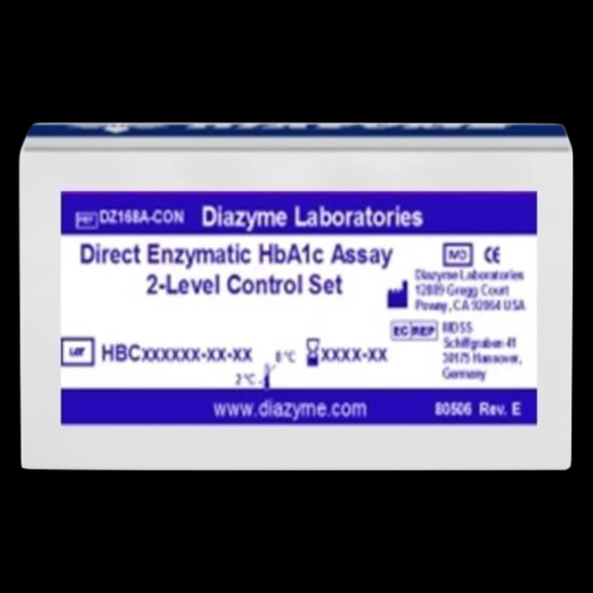 Diazyme Control Enzymatic HbA1c, Glycohemoglobin Level 2 Control, 2 x 0.5 mL Liquid - Control Enzymatic HbA1c - Image 1