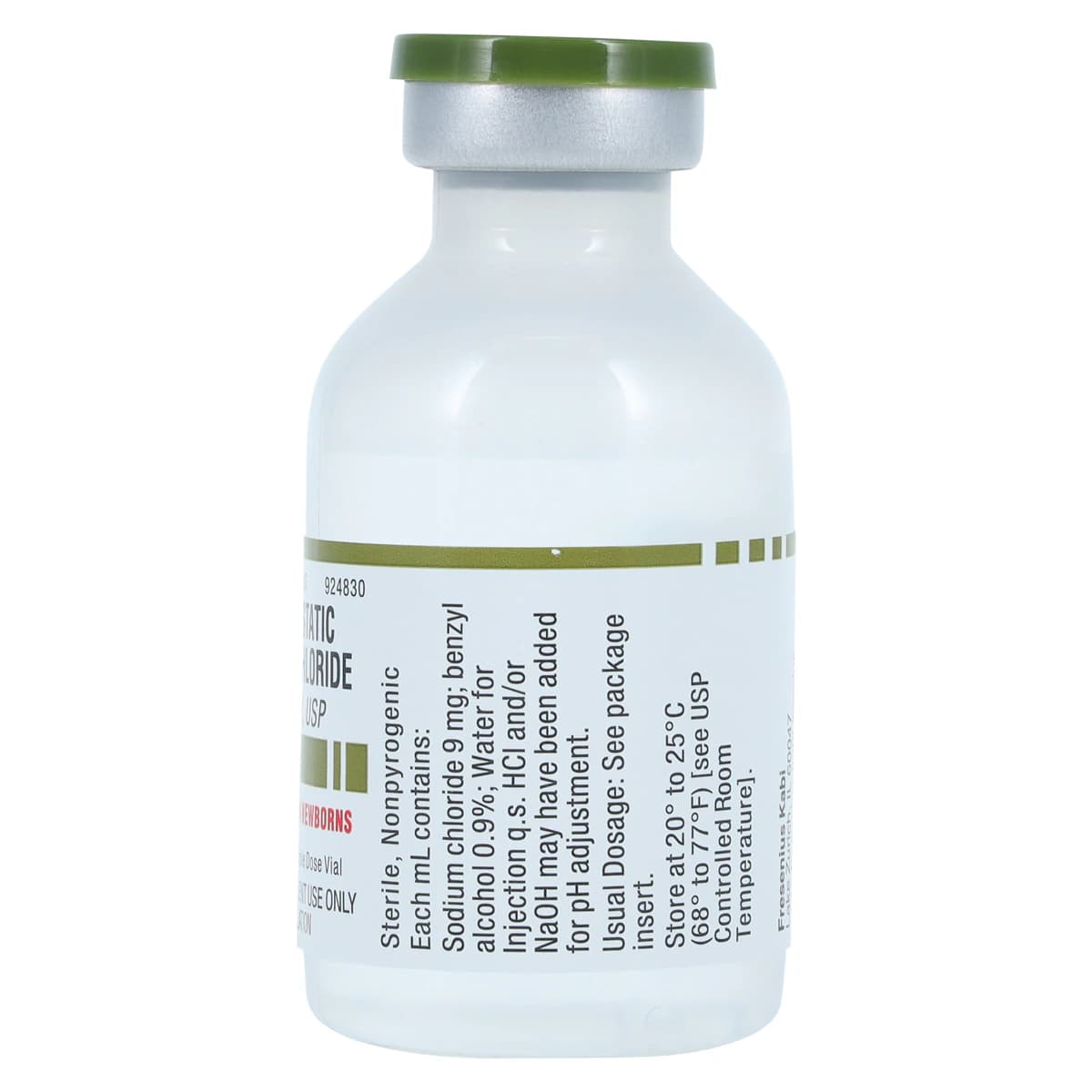 Sodium Chloride Bacteriostatic Injection 0.9%, 30 mL Multiple-Dose Vial, 25/Package thumbnail 4