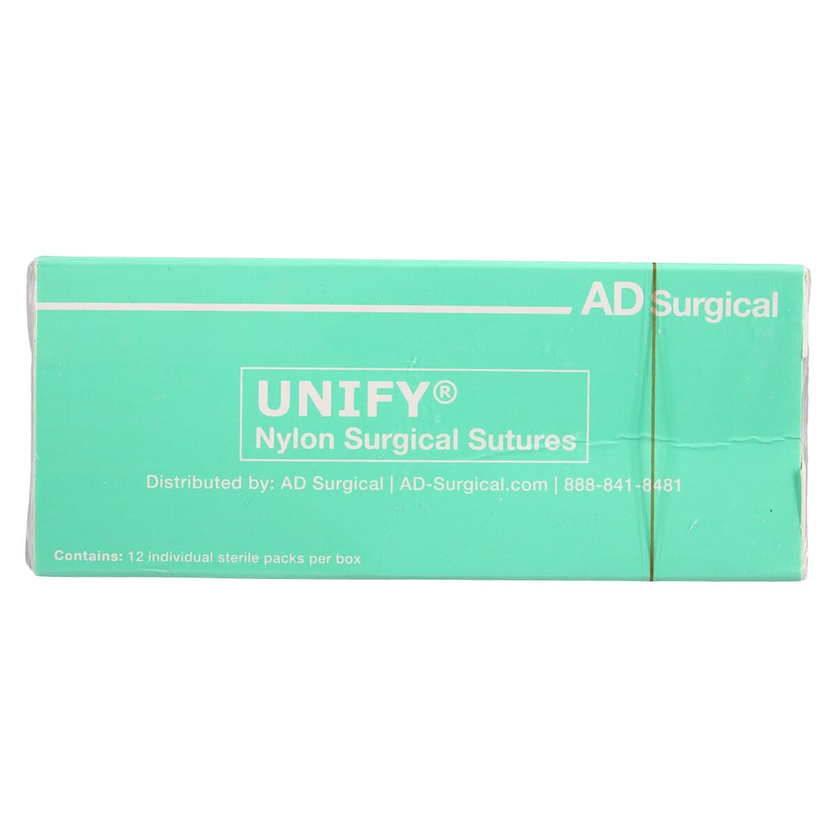 Unify Nylon Monofilament Non-Absorbable Suture, 4-0, 18", P-3 Reverse Cutting 3/8 Circle Needle 13mm, Uncoated Black, 12/Box thumbnail 3