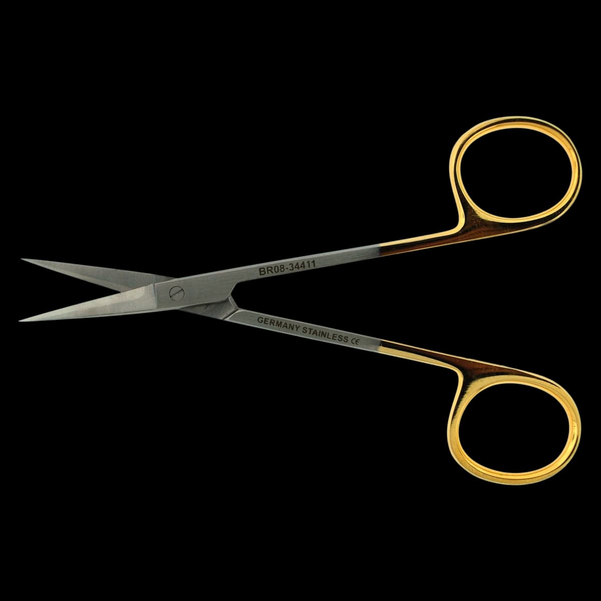 Iris Scissors, Straight, 4-1/2", Tungsten Carbide, Non-Sterile, Reusable - Scissor Iris TC Strt S/S - Image 1