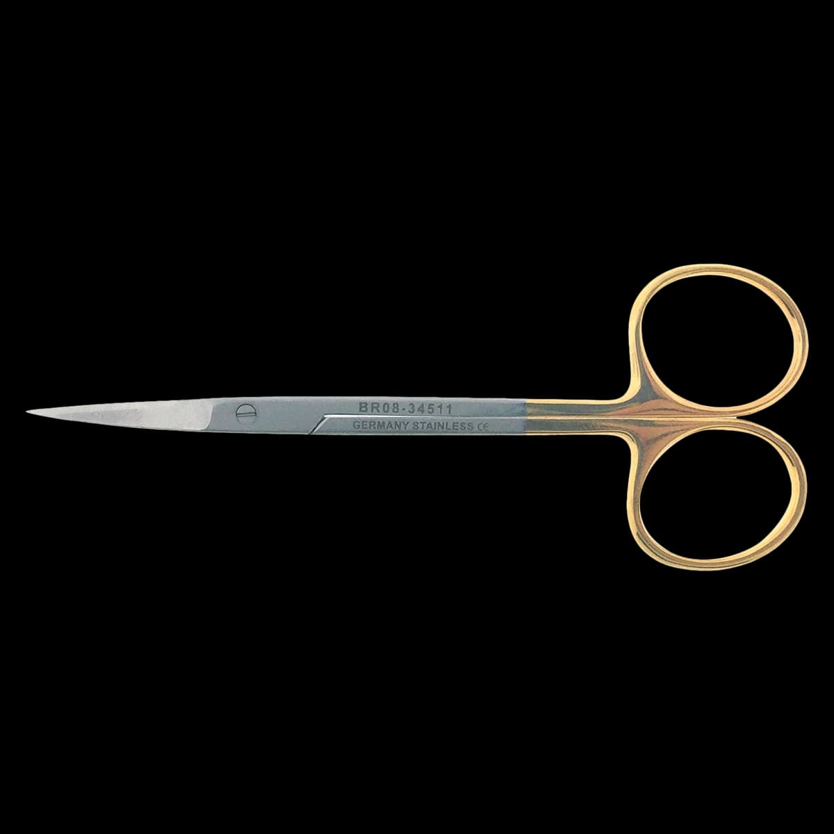 Iris Scissors, Curved, 4-1/2" Tungsten Carbide, Non-Sterile, Reusable - Scissor Iris TC Crv S/S - Image 1