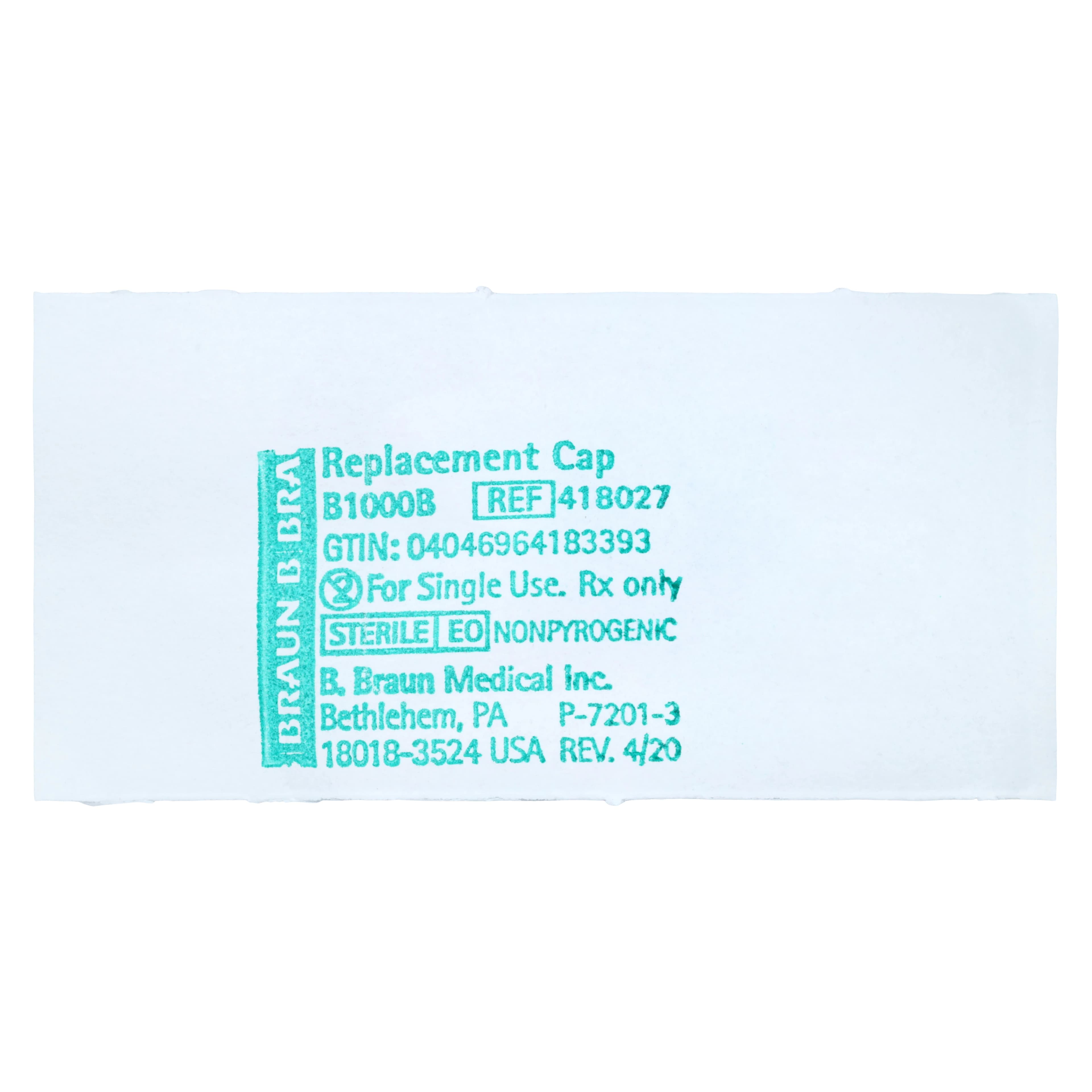 B. Braun Syringe IV Replacement Cap, Male Luer Lock, Blue, 100/Box - Syringe IV Replacement Cap - Image 1