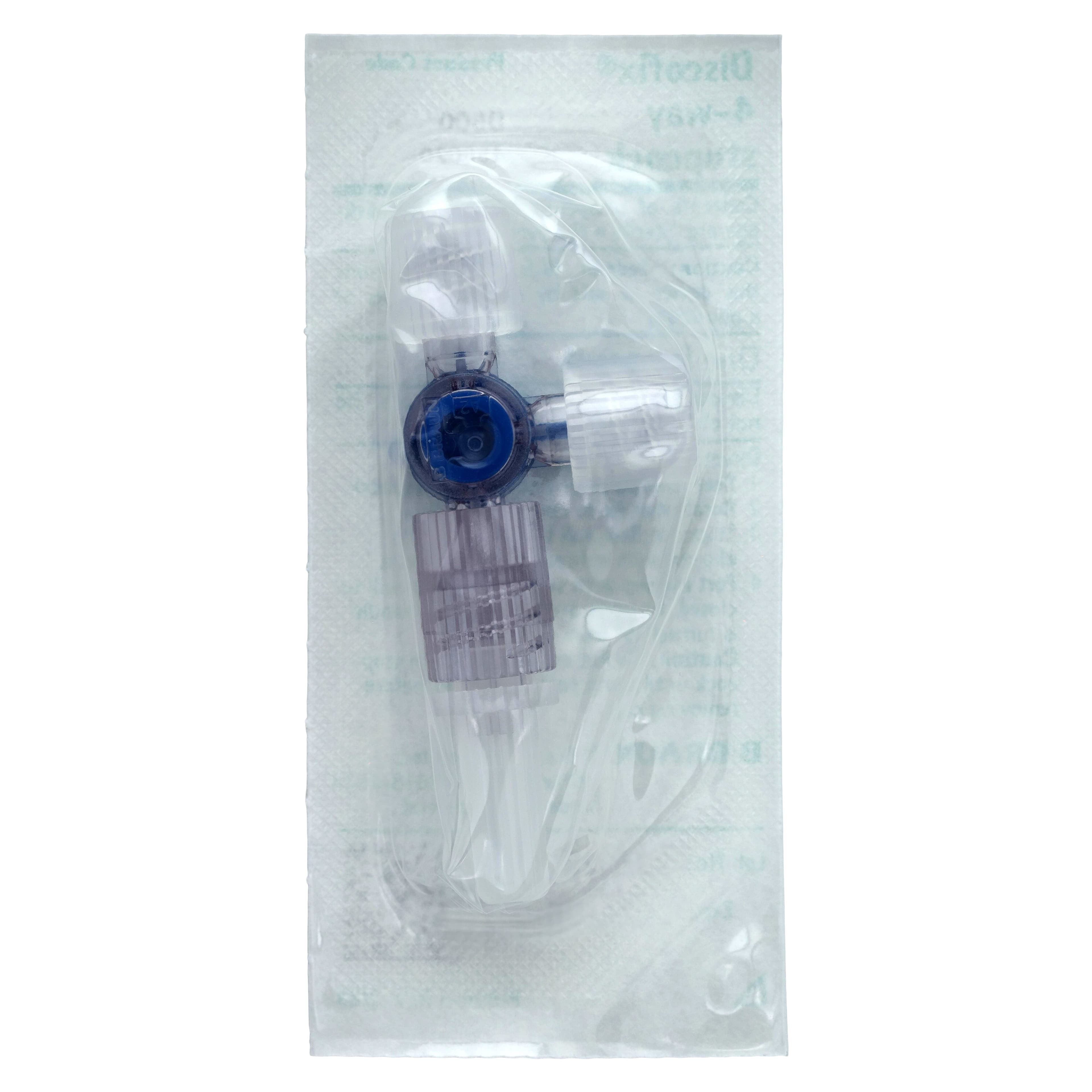B. Braun Discofix 4-Way Stopcock, 2 Female Luer Lock Spin-Lock Connectors, Port Cover, Sterile, Non-DEHP/Non-PVC, 100/Case thumbnail 2