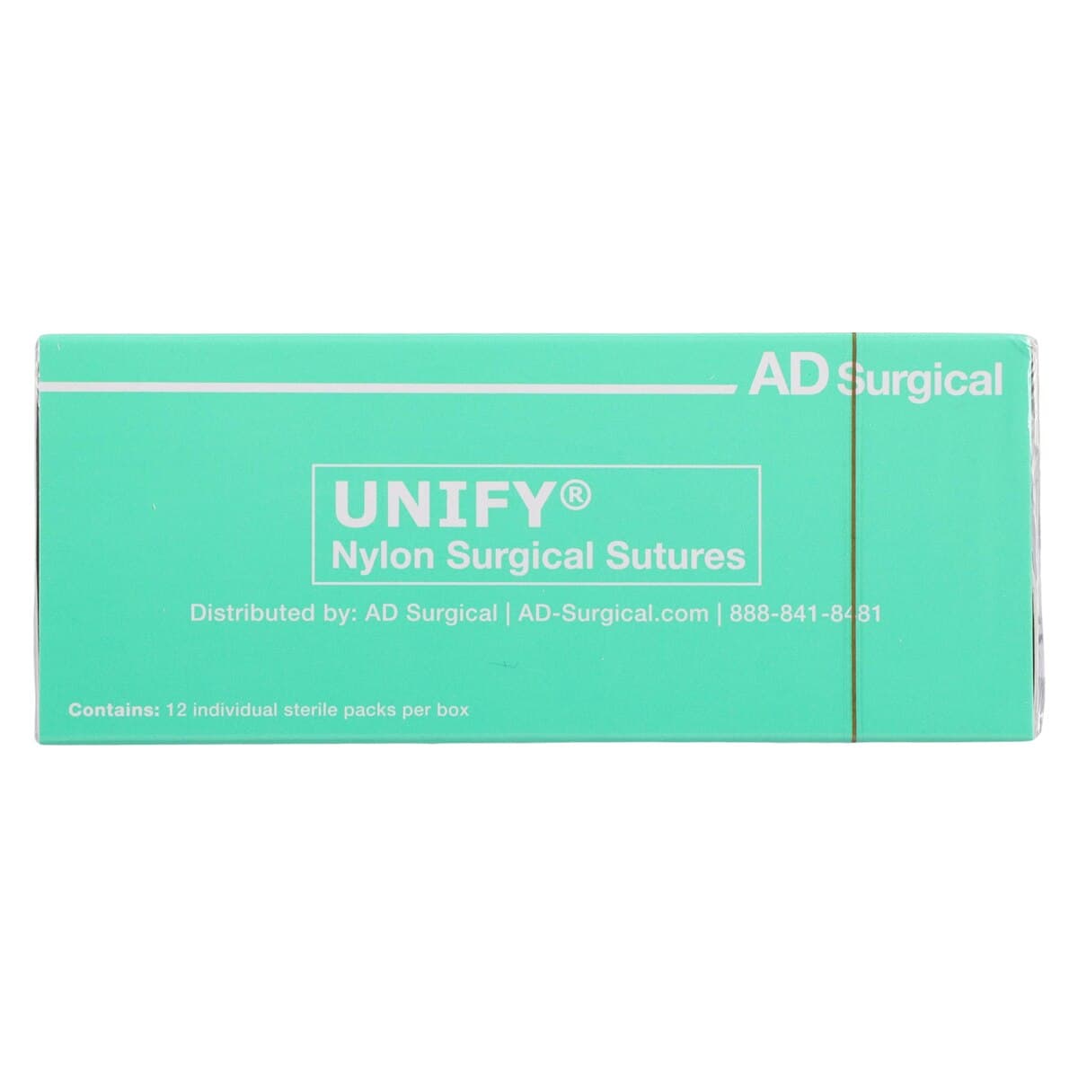 Unify Nylon Monofilament Suture, 3-0, 30", Non-Absorbable, FS-1 Reverse Cutting 3/8 Circle Needle 24mm, Black, 12/Box thumbnail 3