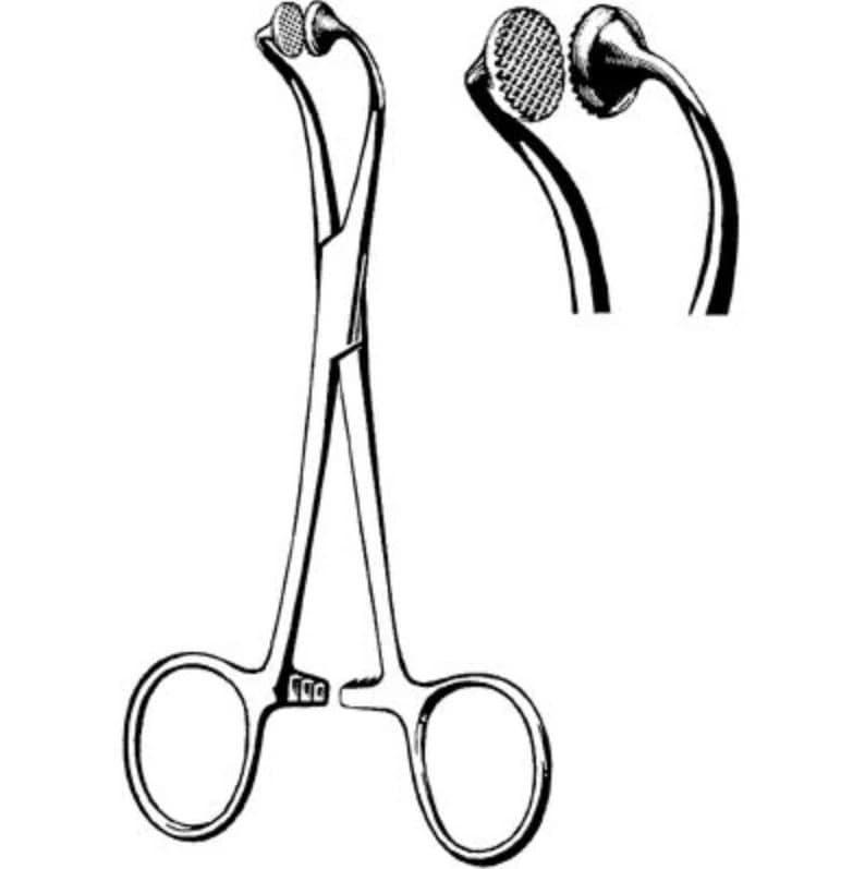 Merit Backhaus Towel Clamp, Non-Perforating, Stainless Steel, Disposable, 12/Box - Clamp Towel Non-Perforating - Image 1