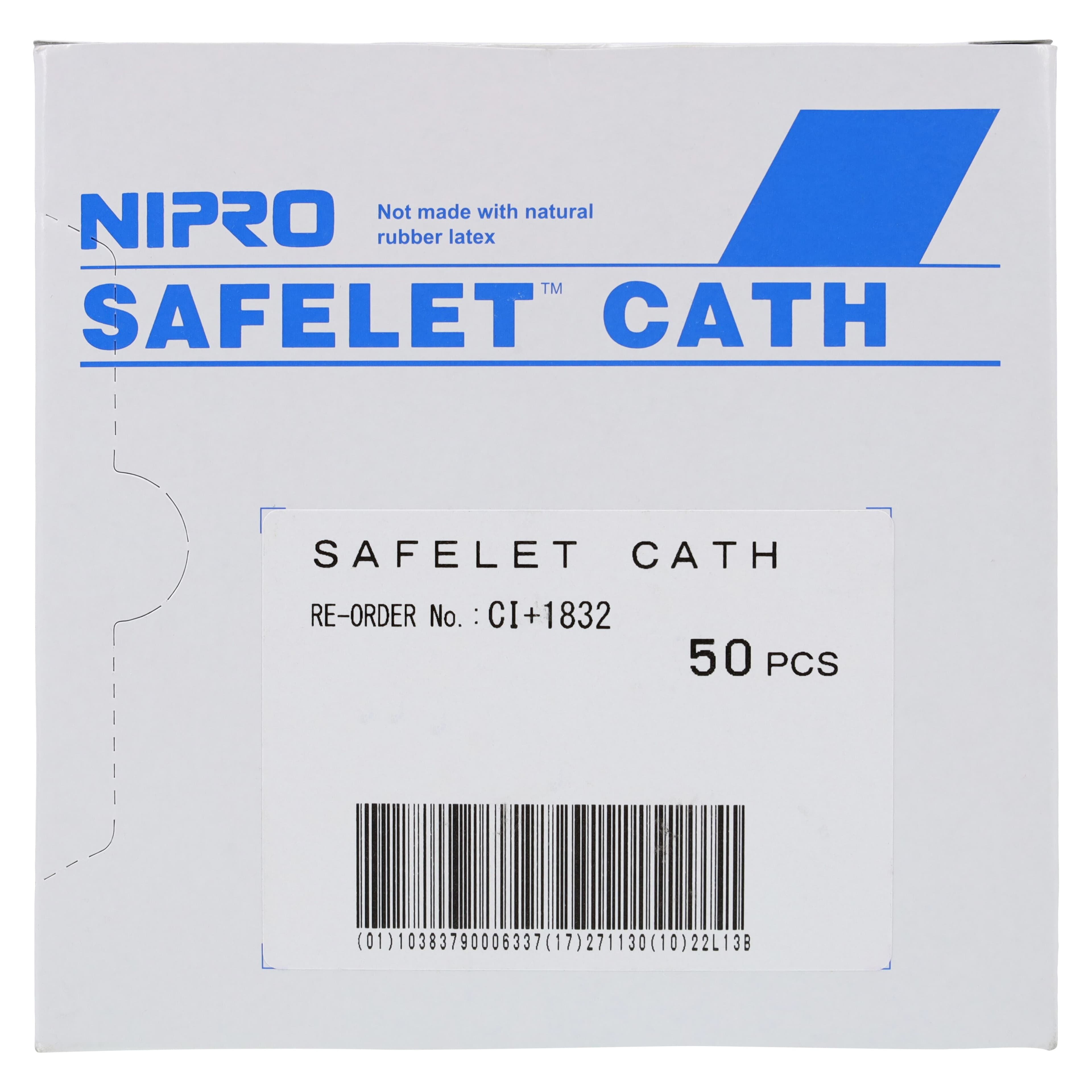 Nipro Safelet IV Catheter, 18 Gauge, 1-1/4", Luer Tapered End, Teflon, Sterile, Latex-Free, Green, Safety, 50/Box thumbnail 7