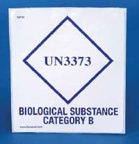 Therapak UN3373 Category B Biological Substance Label, 3-1/2 x 4 Inches, 500/Package - Therapak Label UN3373 Cat B - Image 1