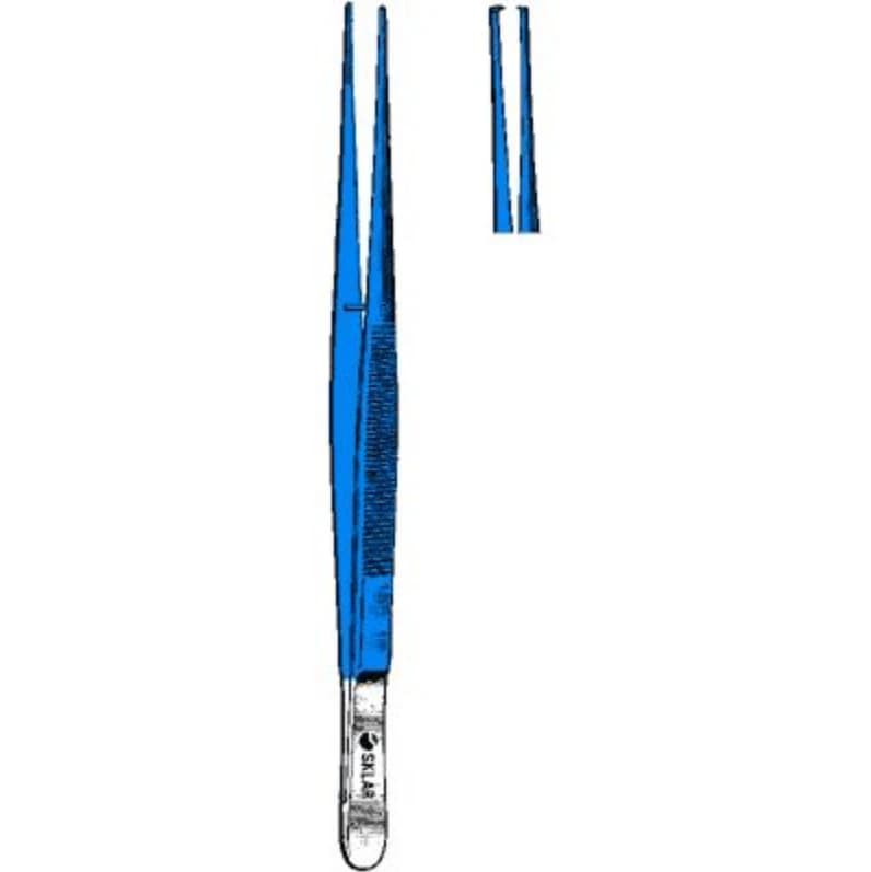 Sklar Potts-Smith Dressing Forceps, 8-1/4", Blue Coated, Stainless Steel, Each - Forcep Sklar Blue Potts Smith - Image 1