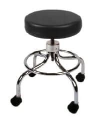 CanDo Exam Stool, Revolving 4-Leg with Casters, Black - Stool Revolving 4-Leg Casters - Image 1