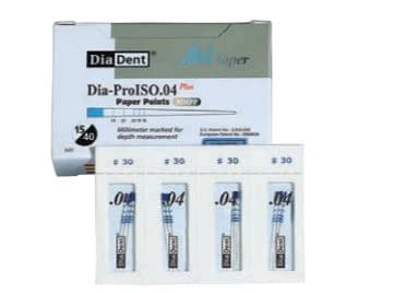 Diadent Dia-ProISO GT Paper Points, .06 Taper, #40, Black, Sterile, 120/Box - Dia-ProISO GT .06 Taper - Image 1