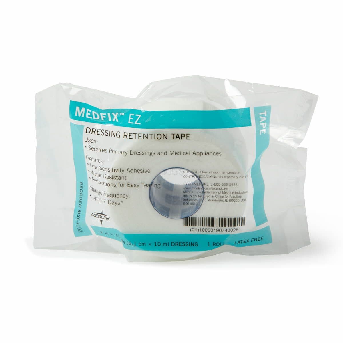 Medline Medfix EZ Cloth Tape, Linerless, 2" x 11 yd, White, Each - MED Tape Medfix EZ Linerless - Image 1