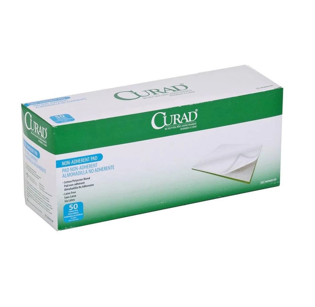 Medline MED Pad Non-Adherent Sterile Dressing Pad, 3" x 8", Latex-Free - MED Pad Non-Adherent LF St - Image 1