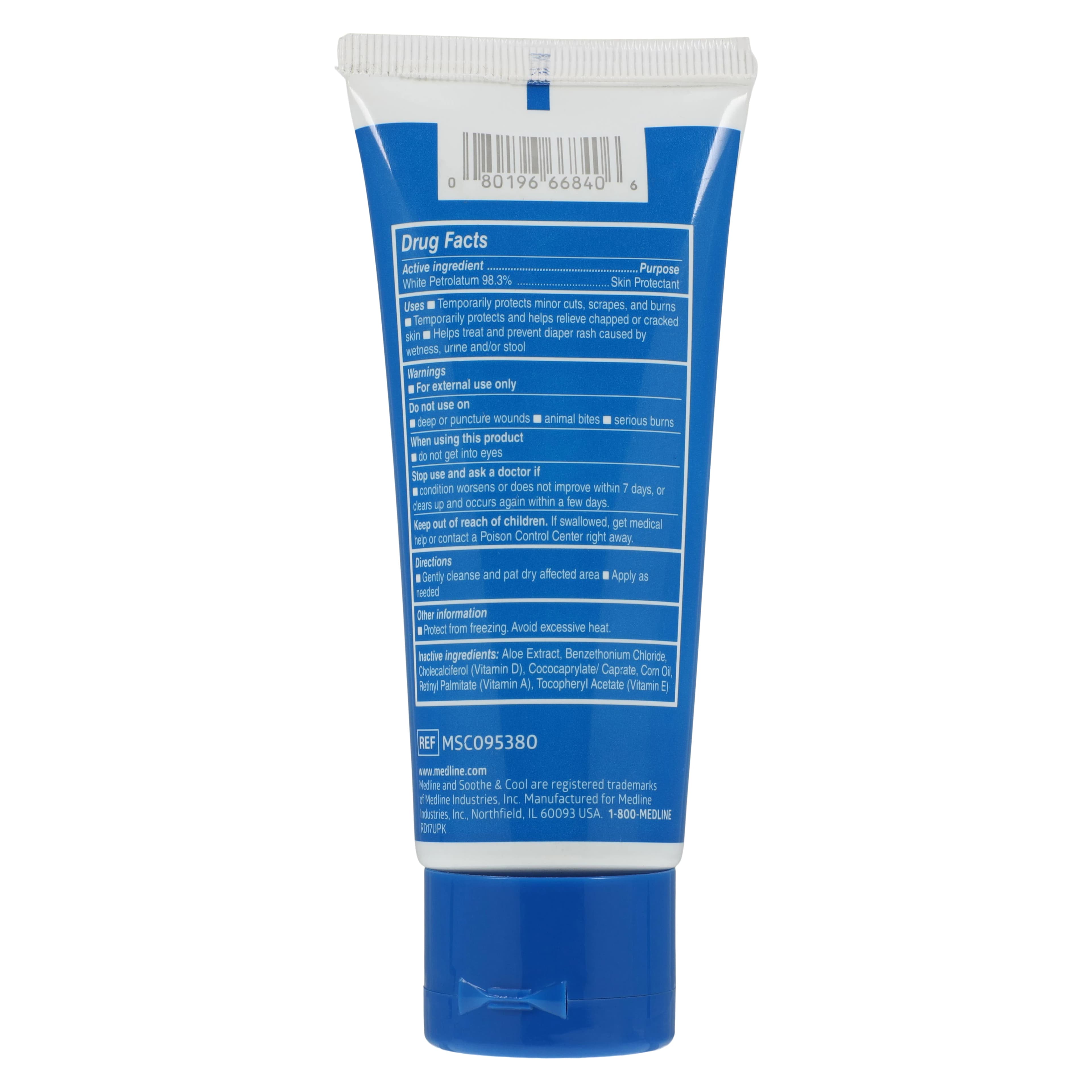 Medline Soothe & Cool Moisture Barrier Ointment, Unscented, 2 oz Tube, 12/Case thumbnail 2