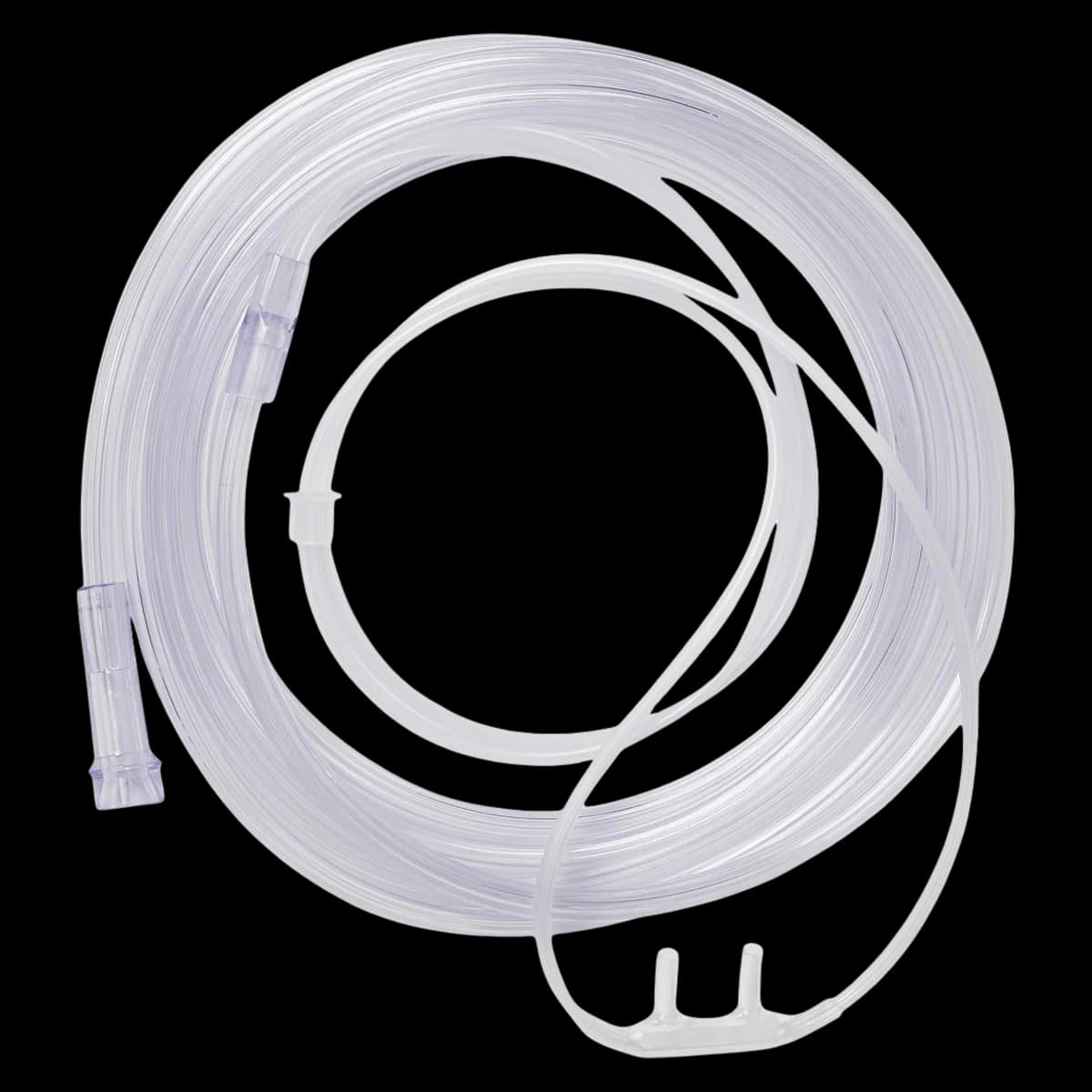 Medline Soft-Touch Adult Nasal Oxygen Cannula, Non-Flared Prongs, 25 ft Tubing, Standard Connector, 25/Case - MED Cannula Adult Soft Touch - Image 1