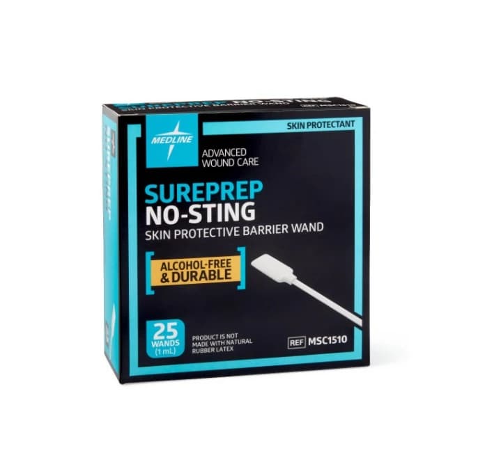 SurePrep No-Sting Barrier Wand, Alcohol-Free Skin Protectant, White, 25/Box - SurePrep Skin Protectant Wands - Image 1