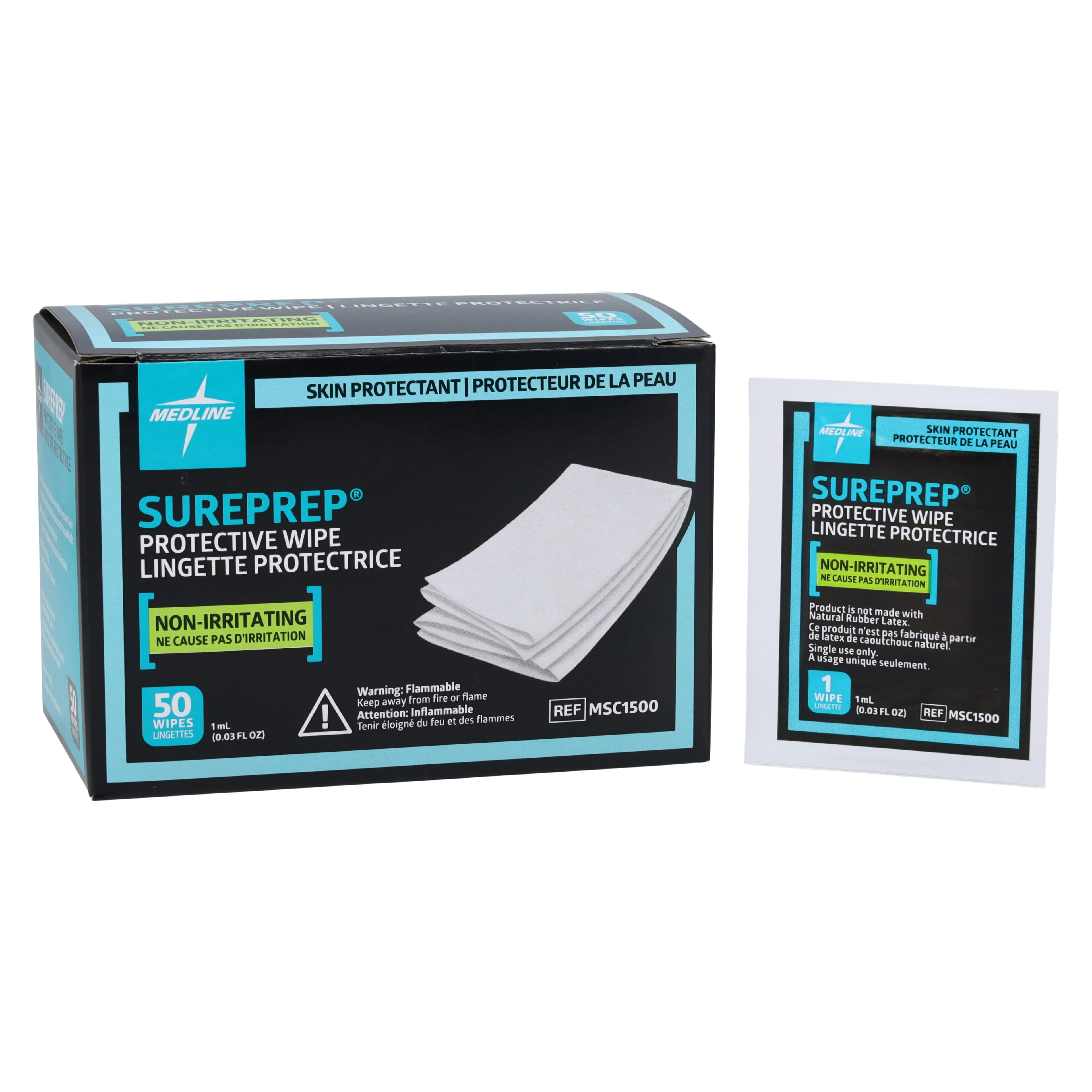 Sureprep Skin Protective Wipe, 1 mL, Non-Sterile, Adhesive (Medline) - Wipe Skin Protective - Image 1