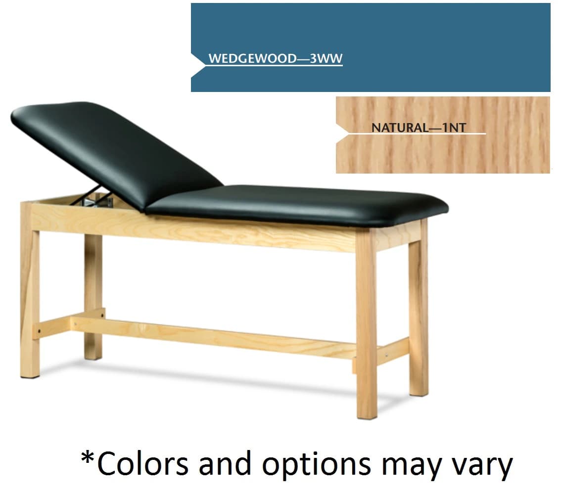 Clinton Industries ETA Classic Treatment Table, H-Brace, 27" Width, Wedgewood (3WW) - Table Treat H-Brace 27"-3WW - Image 1