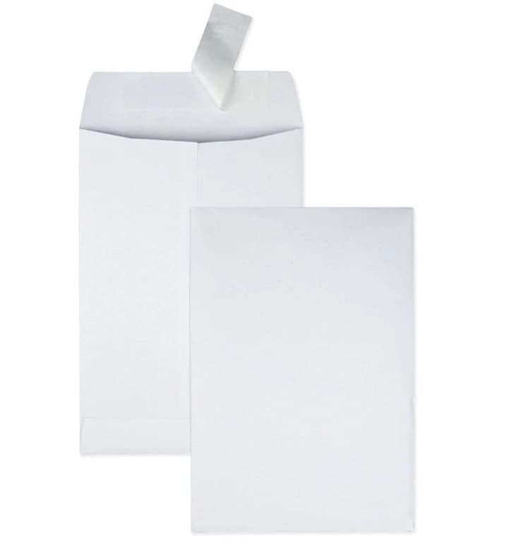 Quality Park Envelope Catalog RediStrip, White, 6.5" x 9.5", 100/Box - Envelope Catalog RediStrip Wht - Image 1