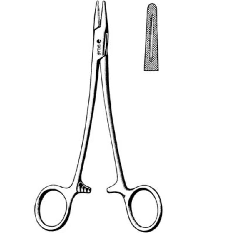 Sklar Mayo-Hegar Needle Holder, Serrated Jaw, 7" Stainless Steel - Holder Ndl Mayo-Hegar SS Serr - Image 1