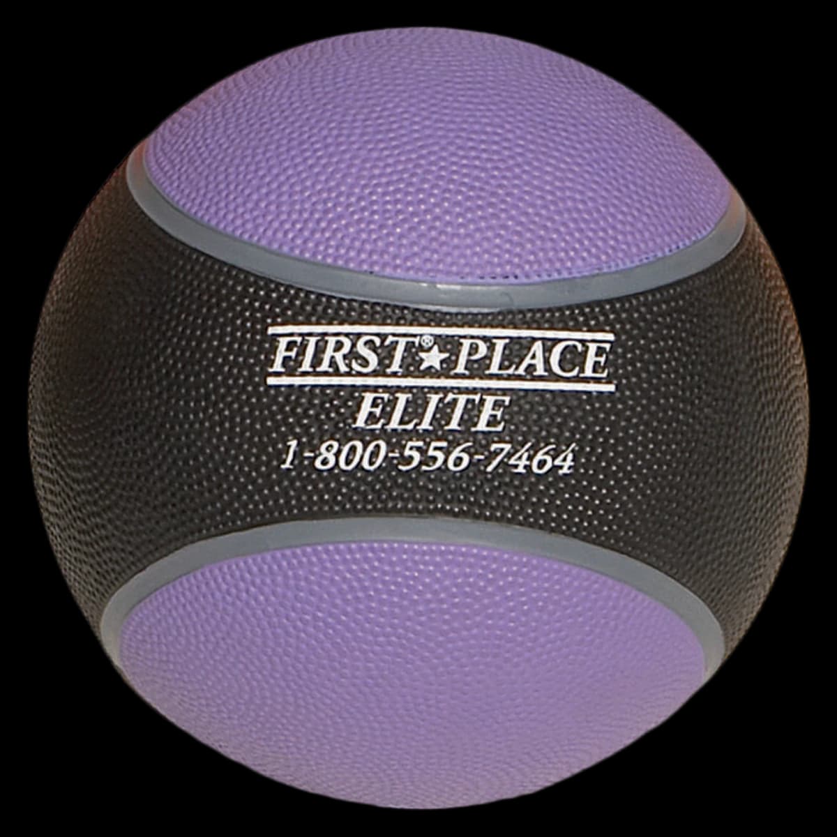 MF Athletic Co. Medicine Ball, 8" Diameter, Purple/Black, 2 lb - Ball Medicine Purple/Black 8" - Image 1