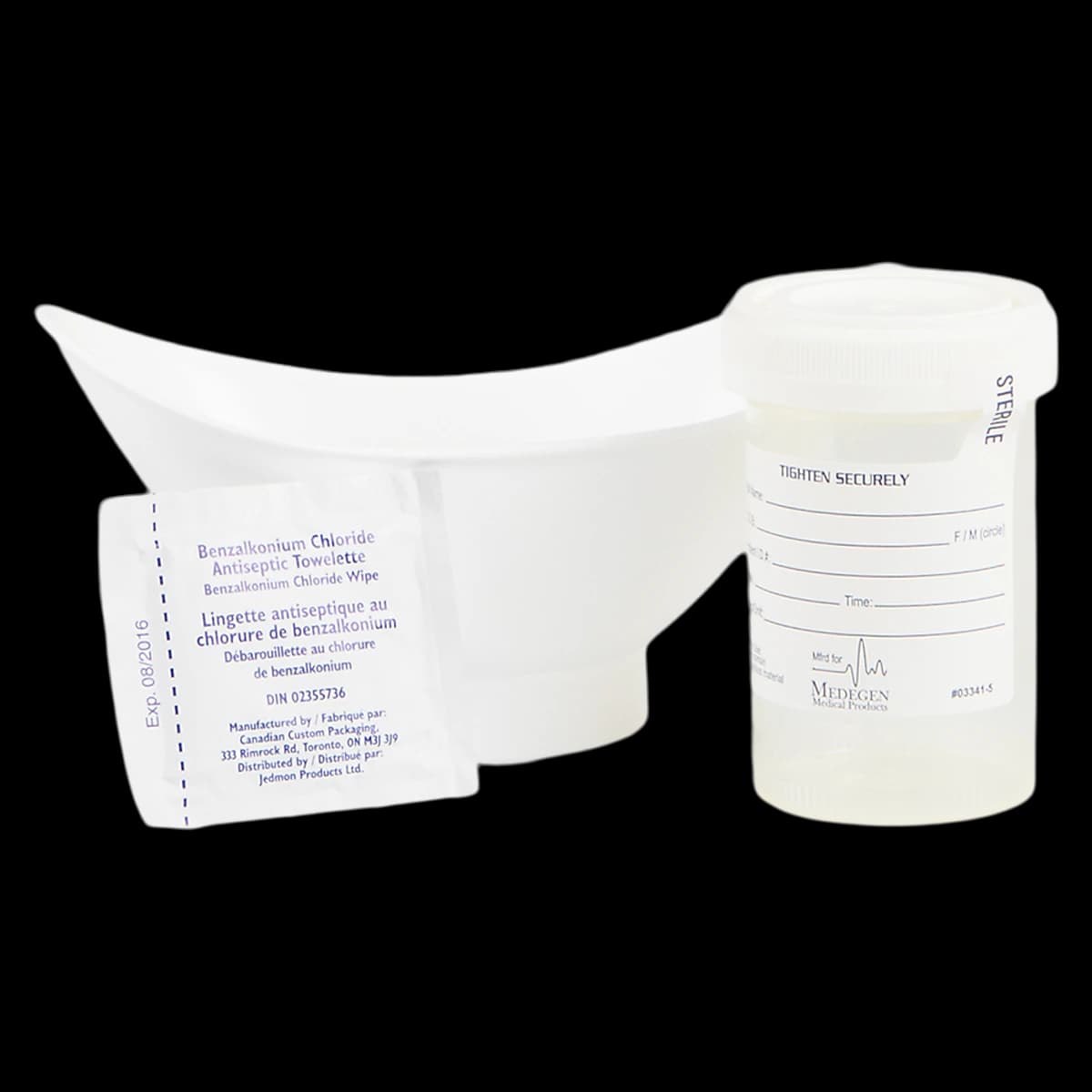 Uri-Aid Urine Collection Kit, 3 oz Plastic Specimen Container, 50/Case - Collection Kit Uri-Aid Urine - Image 1