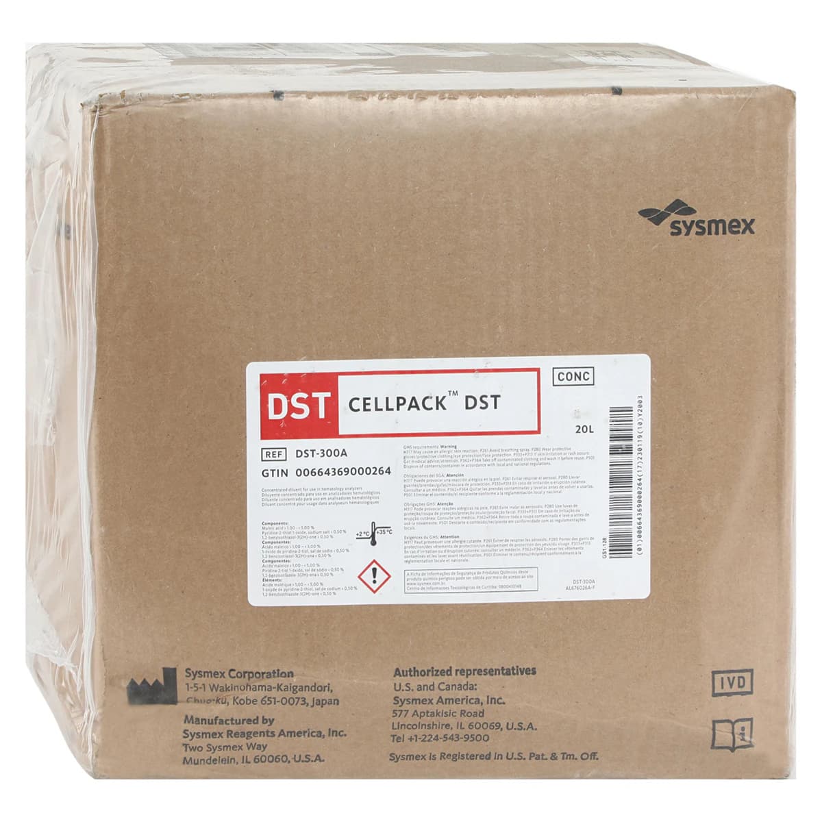 Sysmex Cellpack DST Diluent Concentrate, 20L - Cellpack Diluent DST Conc - Image 1