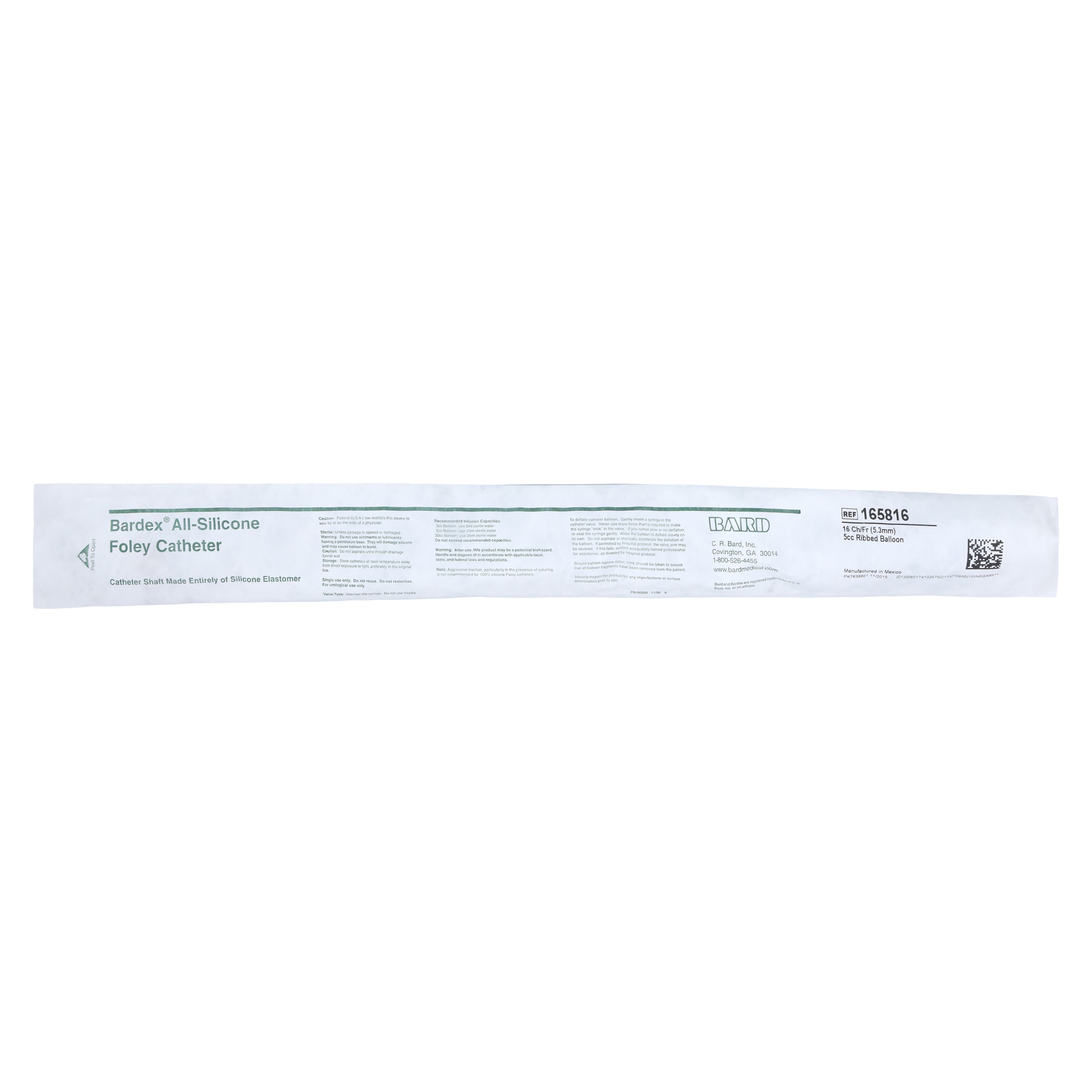 Bardex 2-Way Foley Catheter, 100% Silicone, Short Round Tip, 16Fr, 5cc, 01KWVT5YSQZYE7XWZY4AZPBW5W thumbnail 2