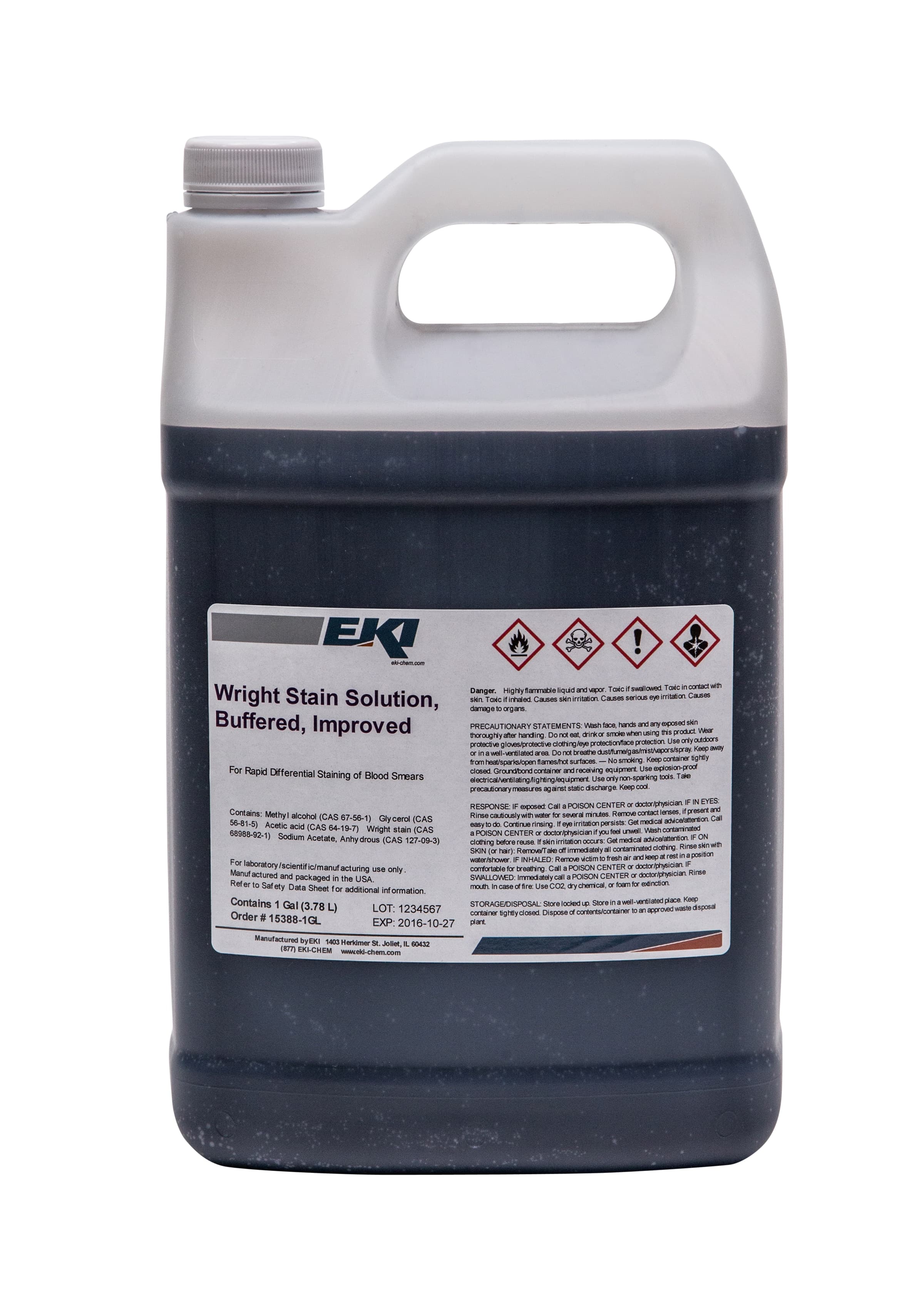 Wright-Giemsa Stain Solution, Modified, 1 gal (EK Industries) - Wright Stain Solution Modified - Image 1