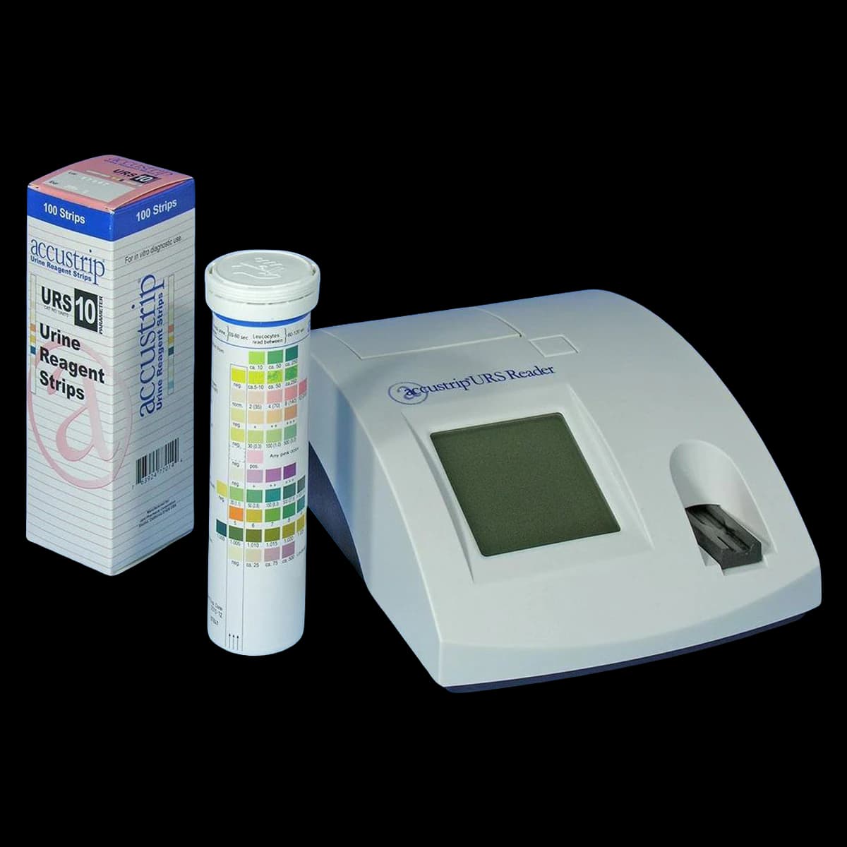 Accustrip URS Urinalysis Reader with Adapter for URS-10 Test Strips, Touch Screen, 110-120V 60Hz, 8x6x3" - Reader Accustrip URS - Image 1