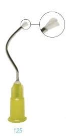 Pac-Dent iFlo Hemo-STAT Hemostatic Infusor Delivery Tips, Pre-Bent, Brush-Padded End, Yellow, 19 Gauge, 100/Pk, 125 - Hemostatic Infusor Pre-Bent Delivery Tip Needle, with Brush-Padded End, Yellow, 100/Pk, 125 - Image 1