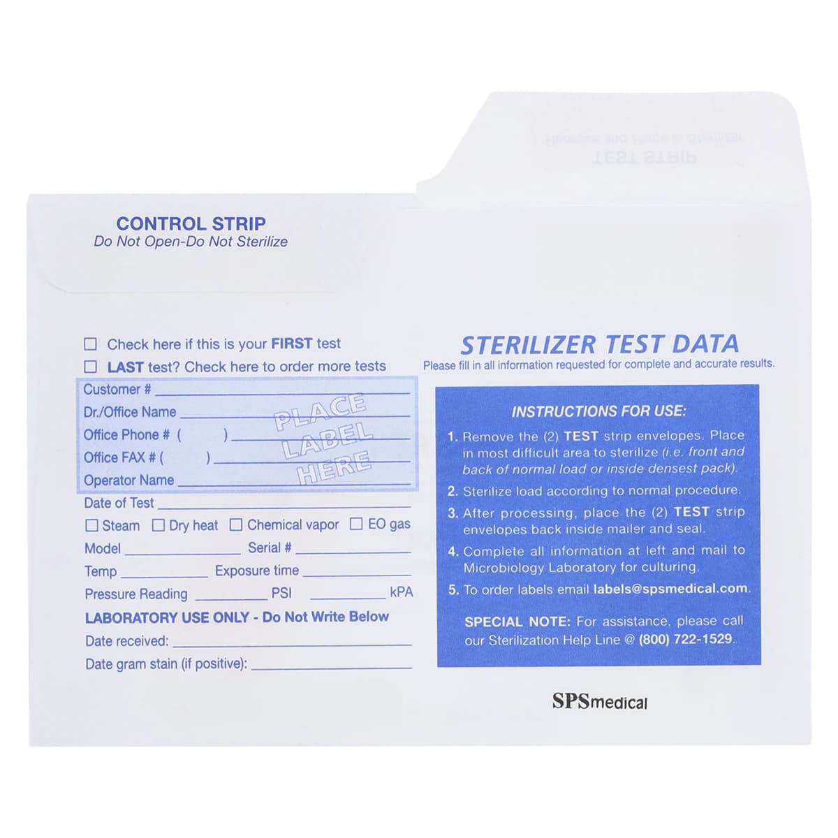 PassPort Sterilizer Monitoring Service, Mail-In Biological Indicators, 12/Box, PS-012 thumbnail 2