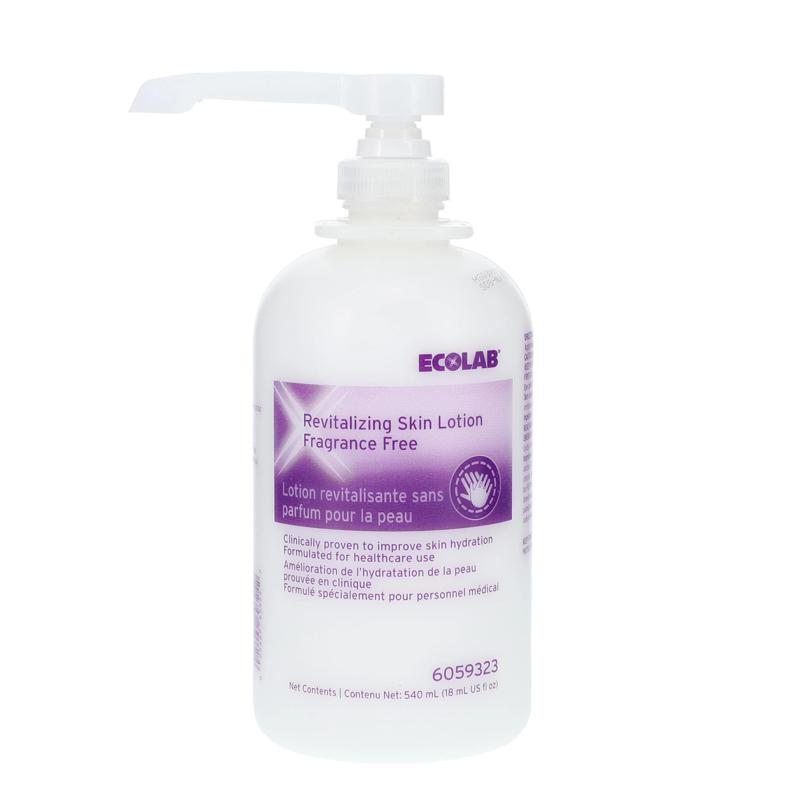 Ecolab Revitaliz Skin Lotion, Fragrance Free, 540 mL Bottle, 12/Case - Revitaliz Skin Lotion NoFrag - Image 1