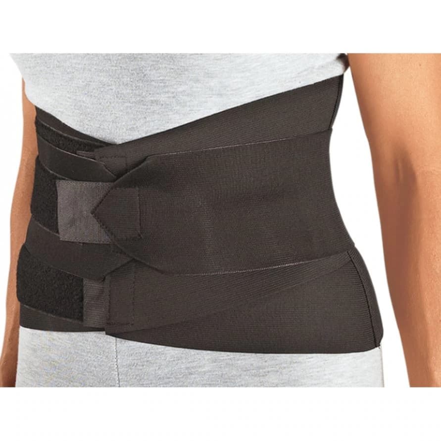 Procare Lumbar Sacral Support with Compression Strap, Black, Size Large (39-45"), Elastic/Neoprene thumbnail 2