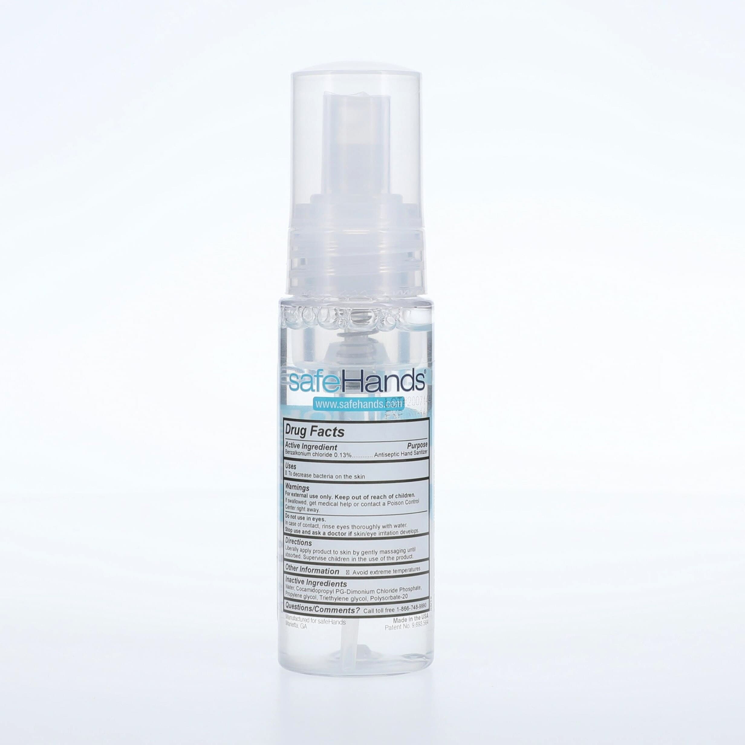 SafeHands Foam Sanitizer, Alcohol-Free, 0.13% Benzalkonium Chloride, Fragrance Free, 1.75 oz thumbnail 2
