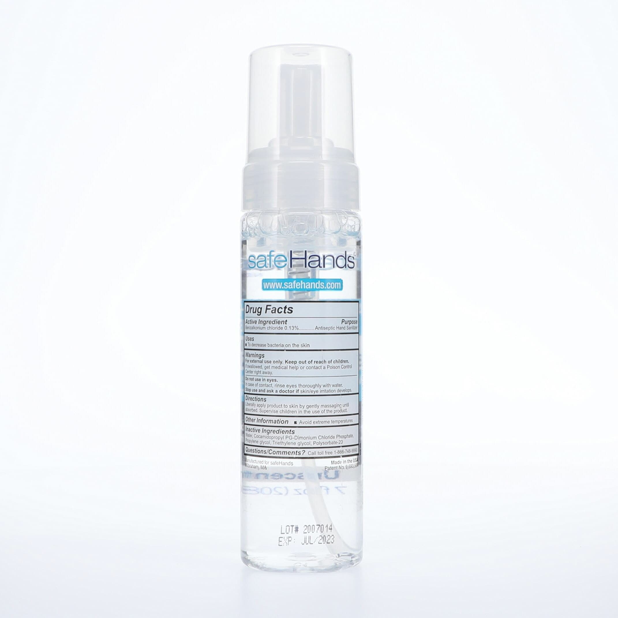 SafeHands Foam Hand Sanitizer, Alcohol-Free, Fragrance-Free, 7 oz Bottle thumbnail 2