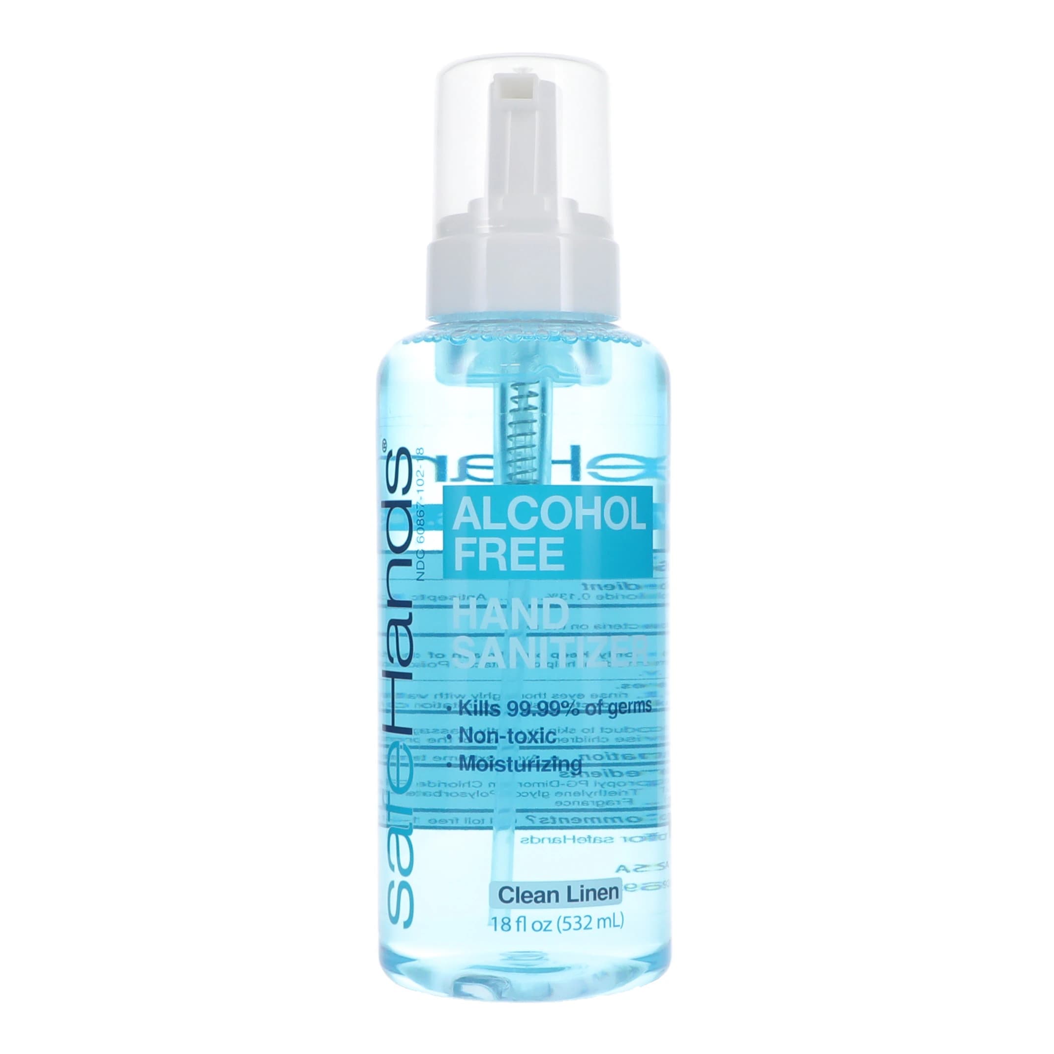 SafeHands Foam Sanitizer, Alcohol-Free, 18 oz/Bottle - Sanitizer Hand Foam ALC-Free - Image 1